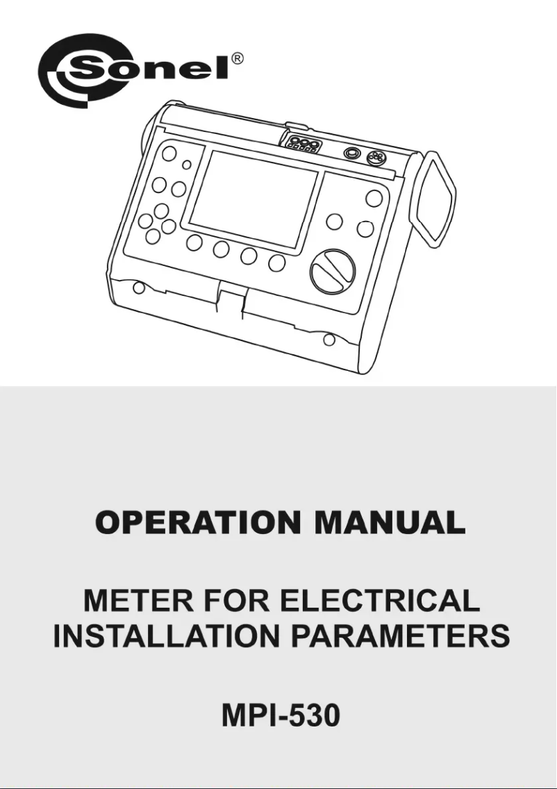 Page 1 of the manual User Manual Sonel MPI-530