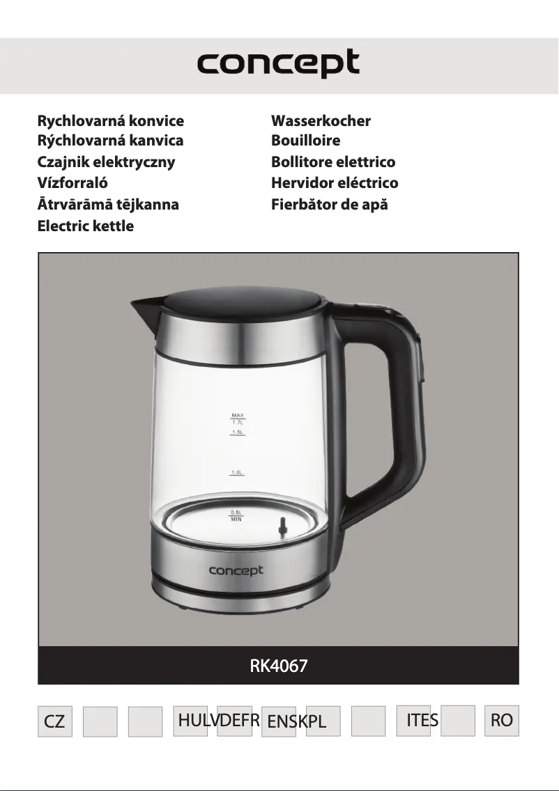 Page 1 of the manual User Manual Concept RK4067