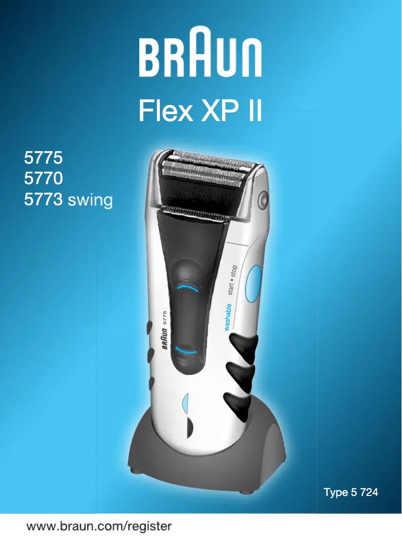 Page 1 of the manual User Manual Braun Swing Flex XP II 5773