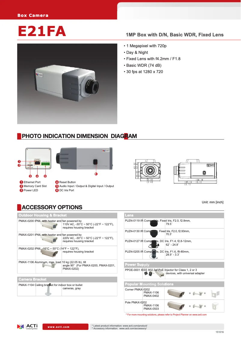 First page image of the manual for E21FA