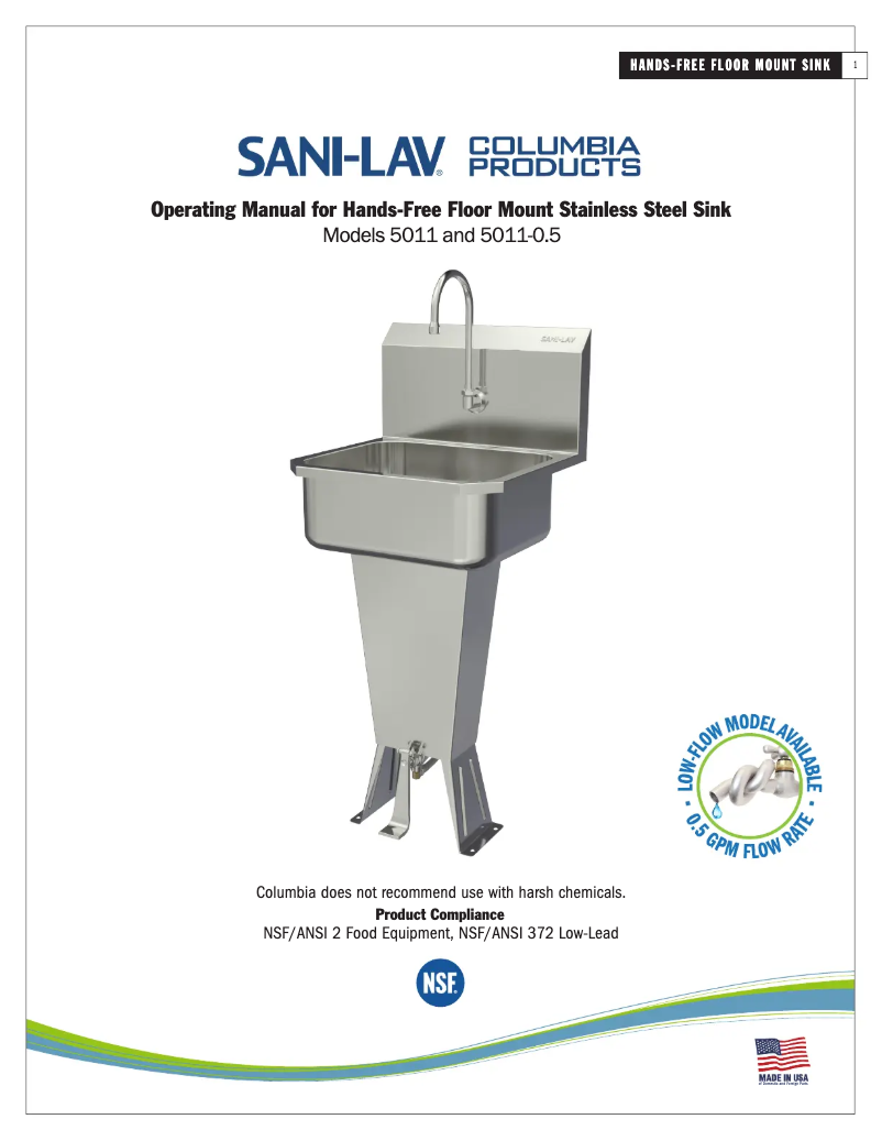 First page image of the manual for 5011