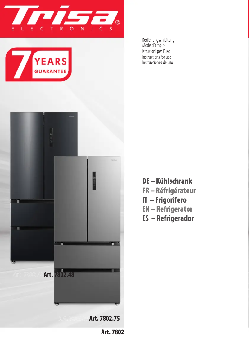 First page image of the manual for Food Center