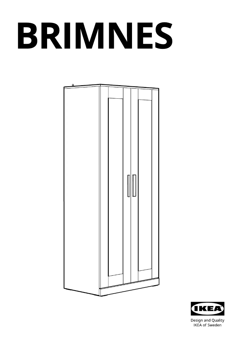 Page 1 of the manual User Manual Ikea BRIMNES 305.747.99