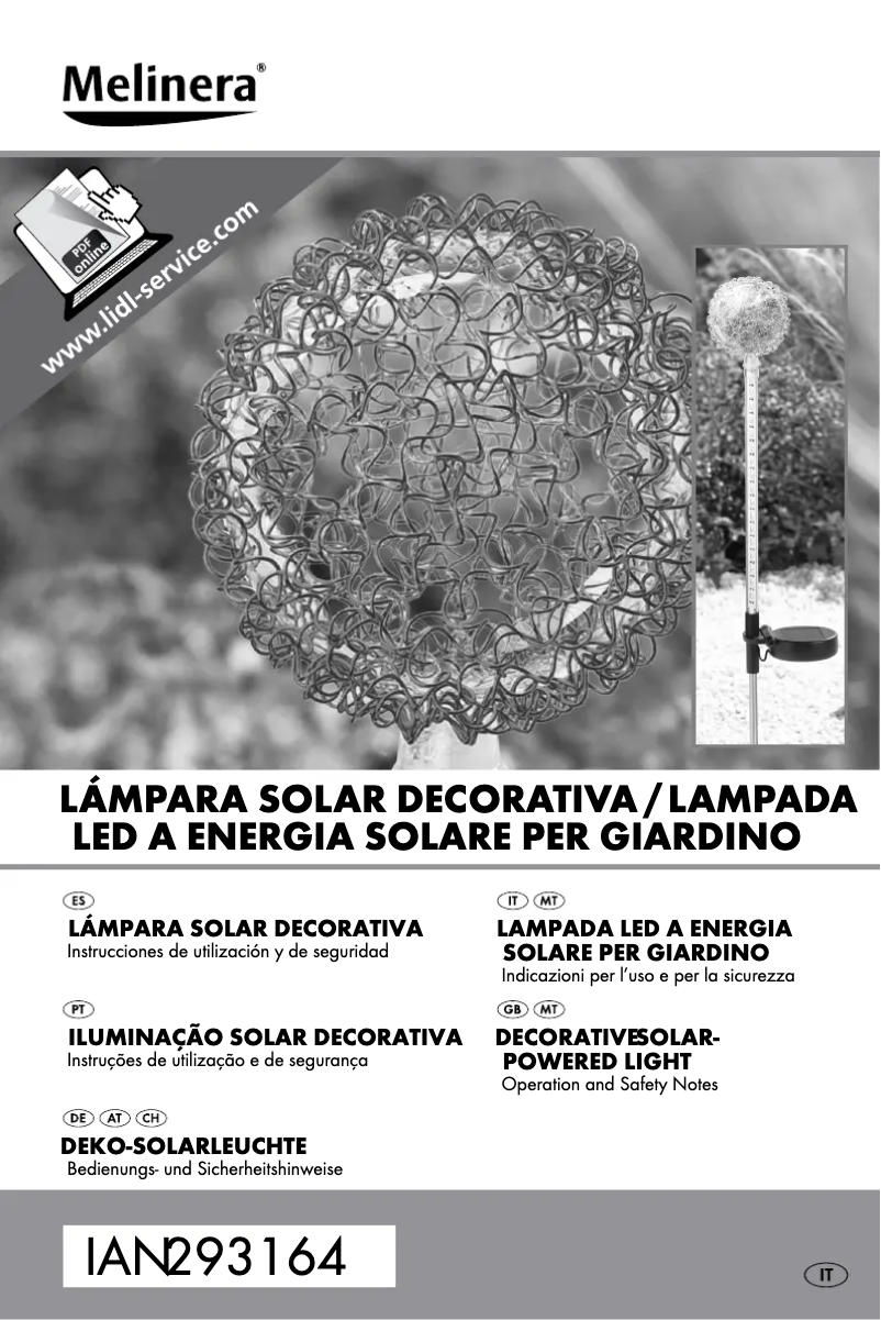 First page image of the manual for HG02998A