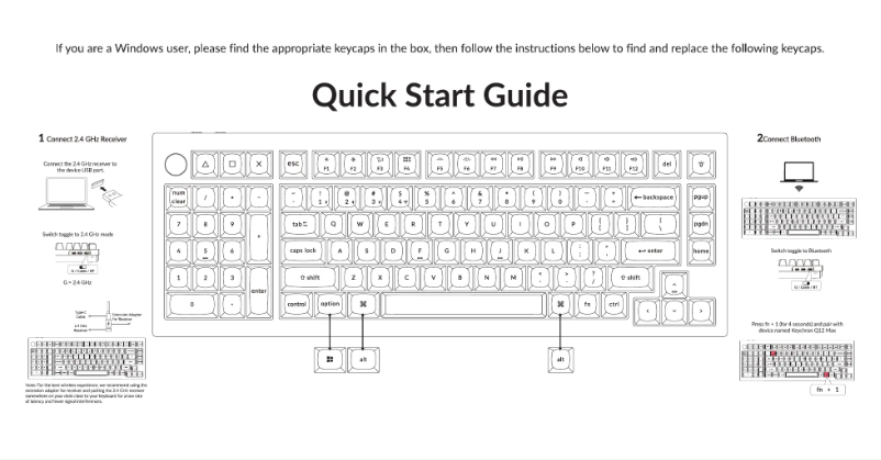 Page 1 of the manual Quick Start Guide Keychron Q12 Max