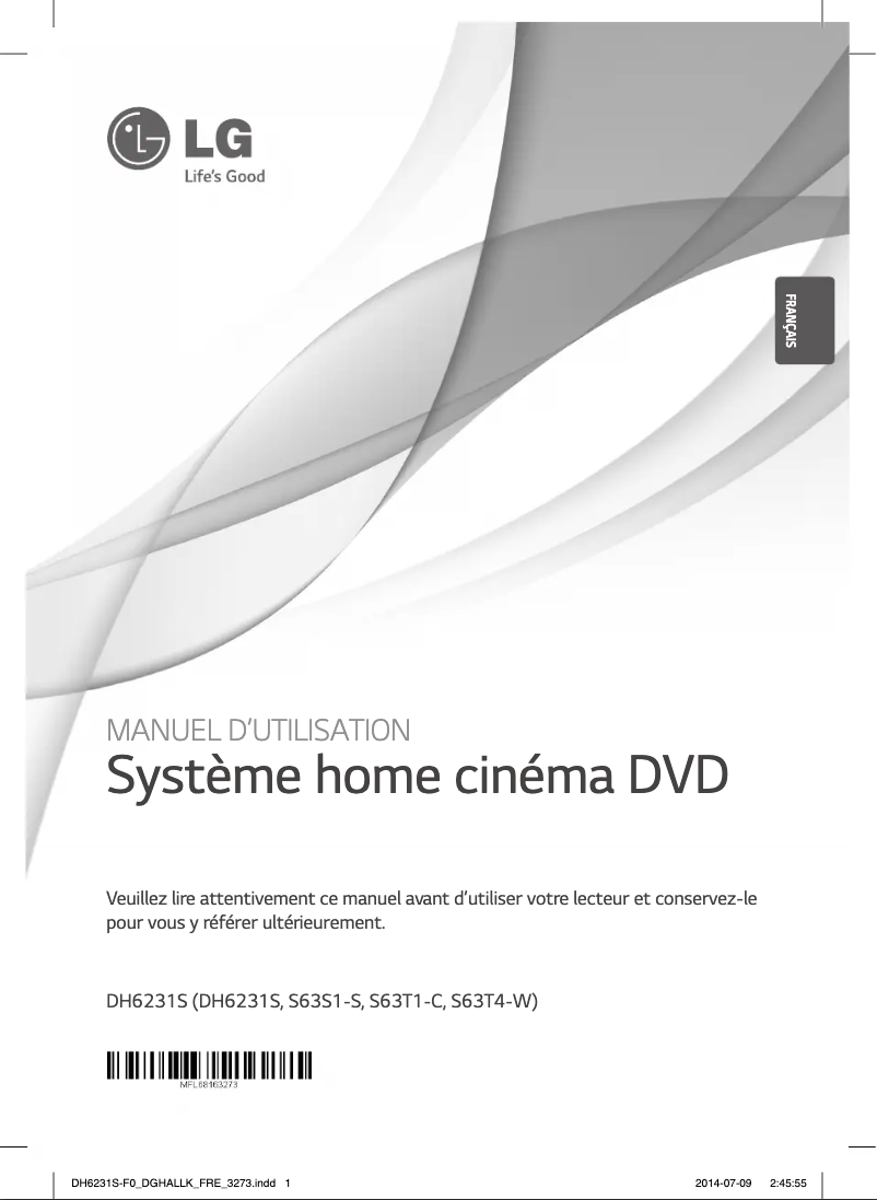 Page 1 of the manual User Manual LG DH6231S