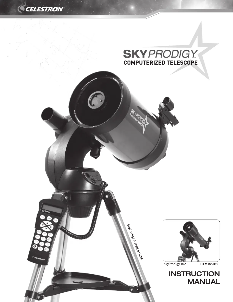 Page 1 de la notice Manuel utilisateur Celestron SkyProdigy 102