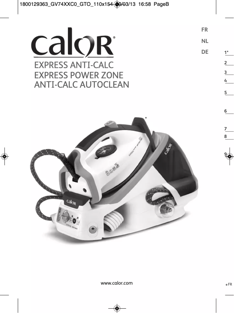 First page image of the manual for Express Anti-Calc GV7466C0