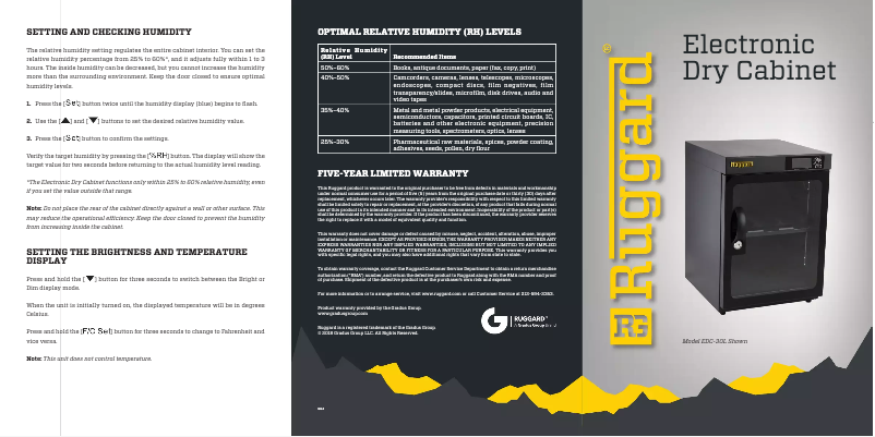 First page image of the manual for EDC-235L