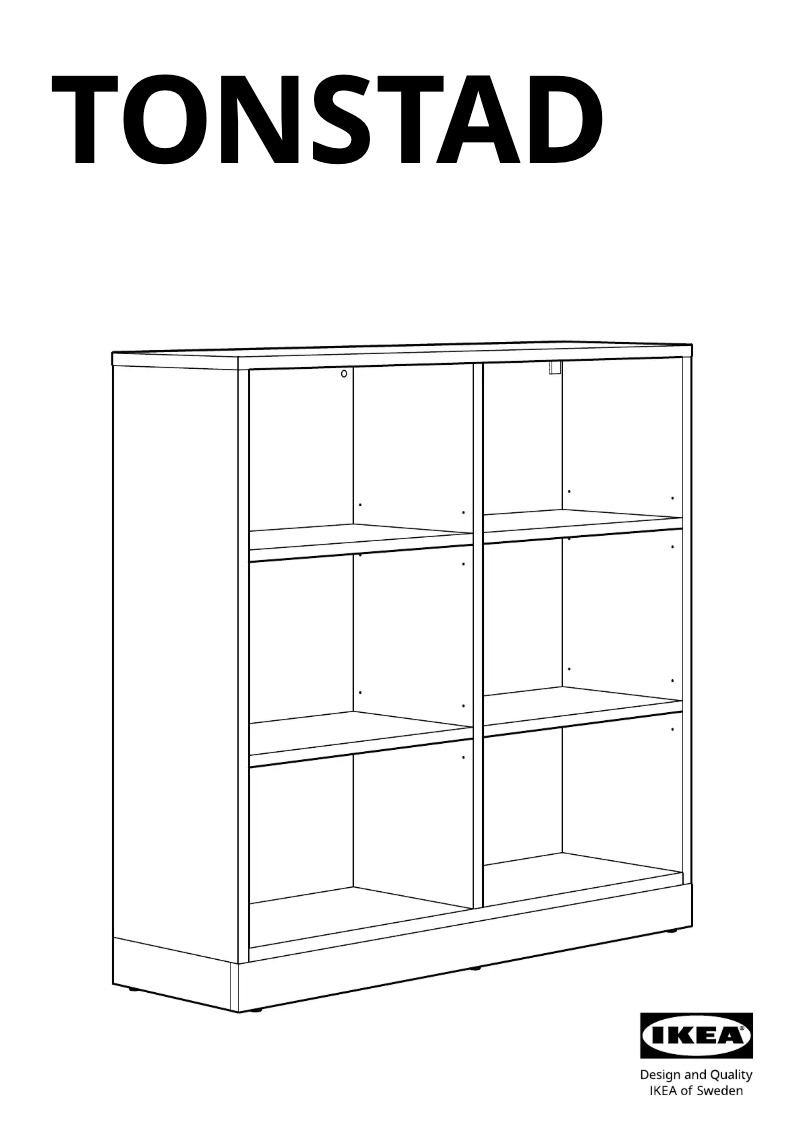 First page image of the manual for TONSTAD 304.892.92