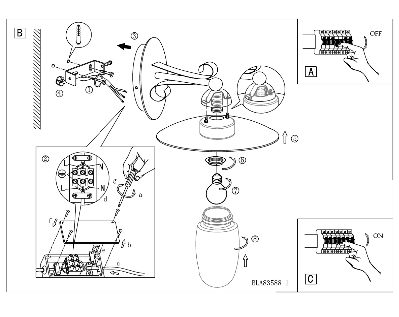 Page 1 of the manual User Manual Eglo Milton
