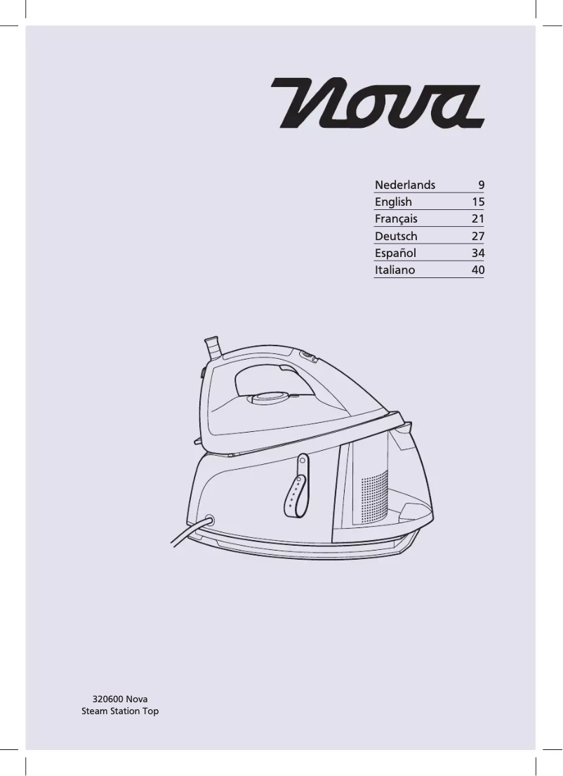 Page 1 de la notice Manuel utilisateur Nova Steam Station Top 320600