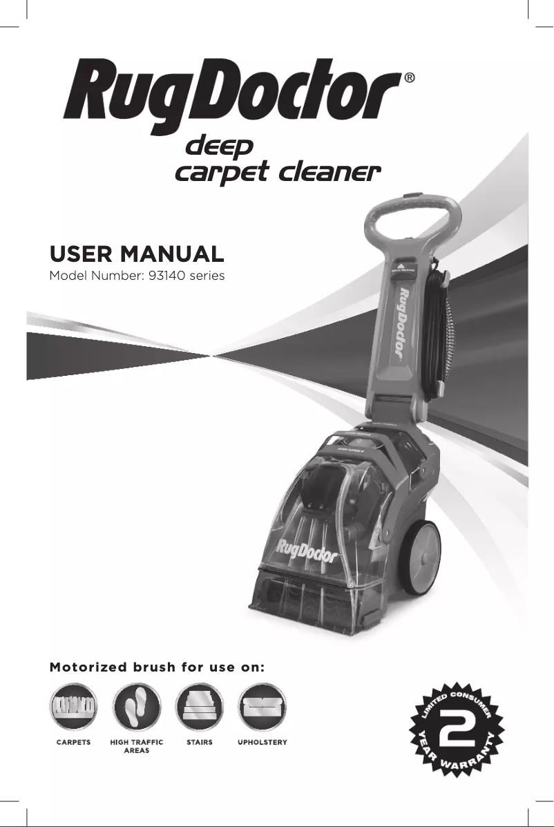 Page 1 of the manual User Manual Rug Doctor 1093170