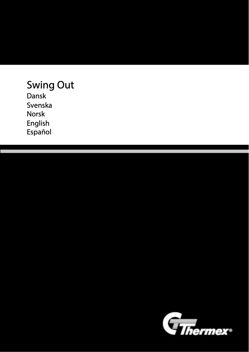 Page 1 of the manual User Manual Thermex Swing Out