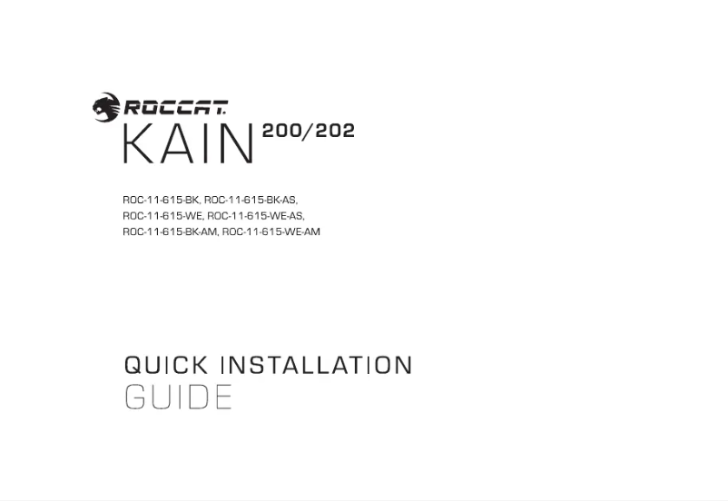 Page 1 of the manual User Manual Roccat Kain 202