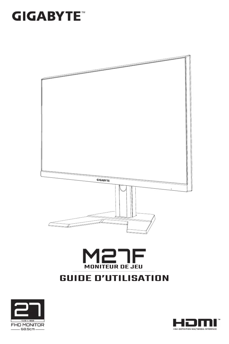 Page 1 of the manual User Manual Gigabyte M27F