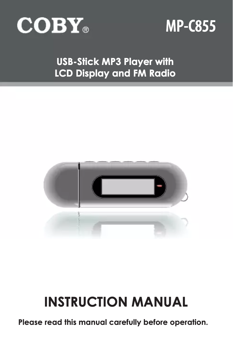Page 1 of the manual User Manual Coby MPC844