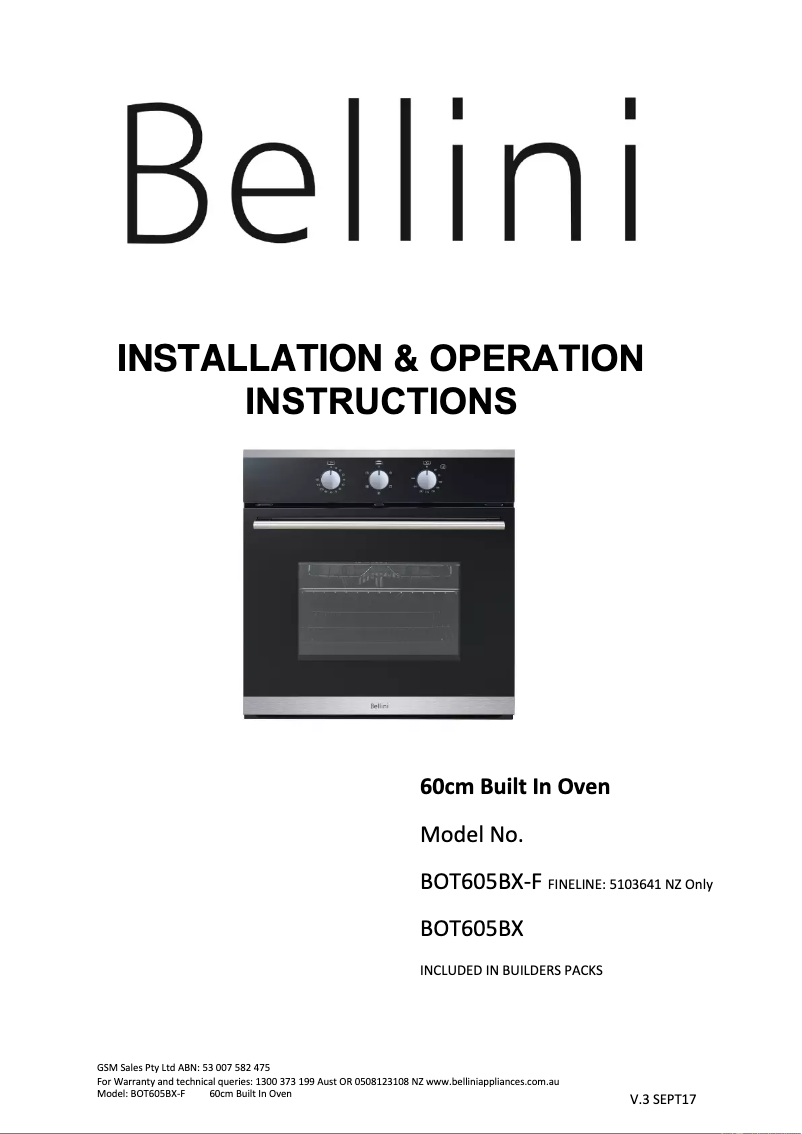 First page image of the manual for BPT350EC