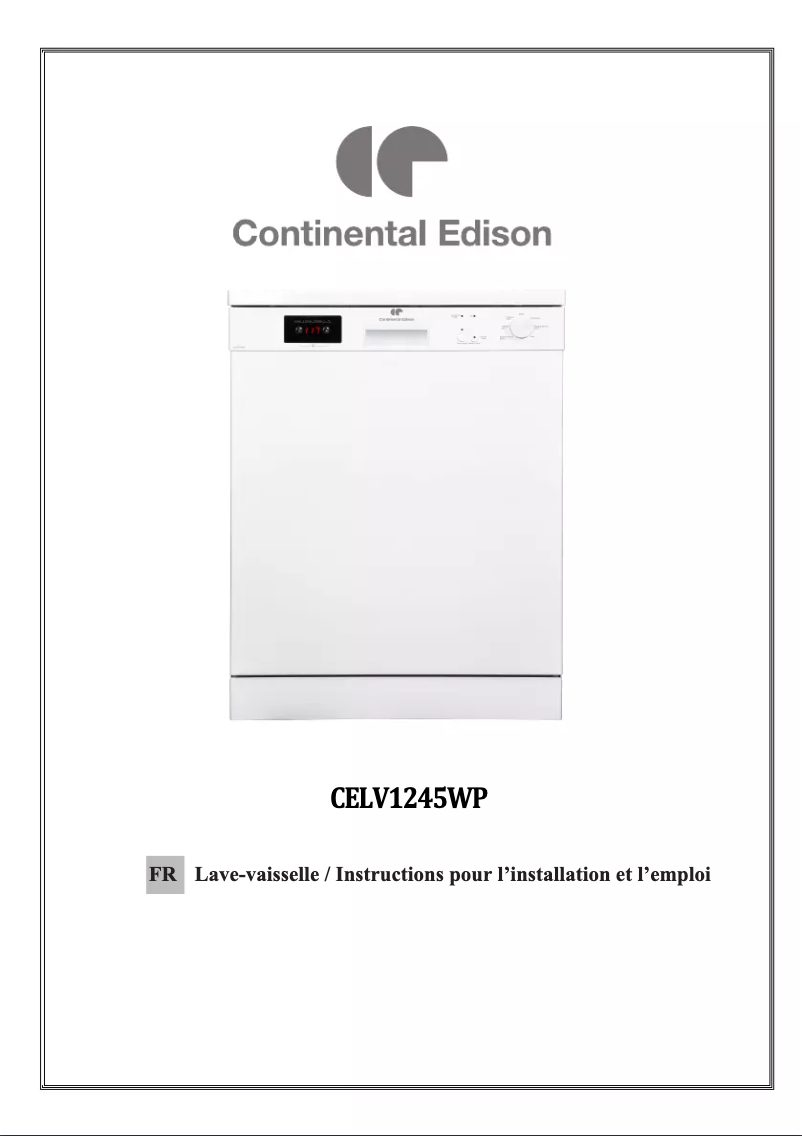 Page 1 of the manual User Manual Continental Edison CELV1245WP