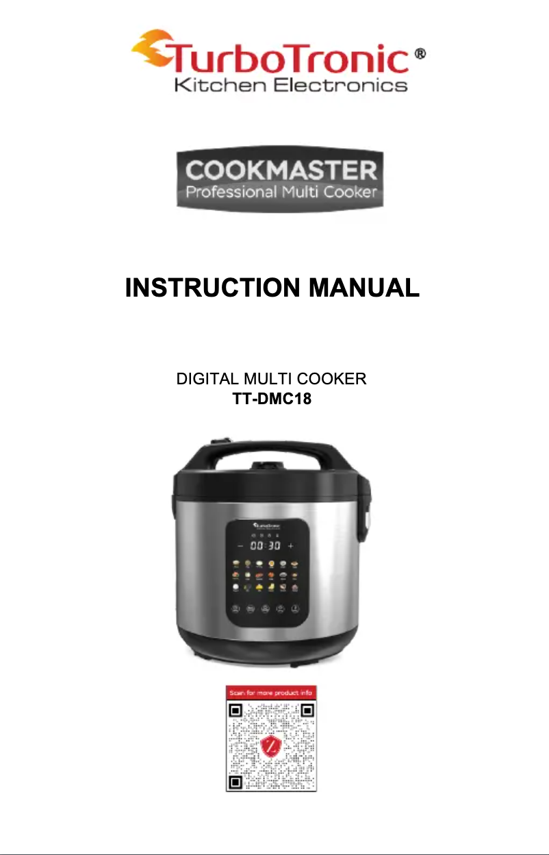 Page 1 of the manual User Manual TurboTronic MM Master Mixer TT-015