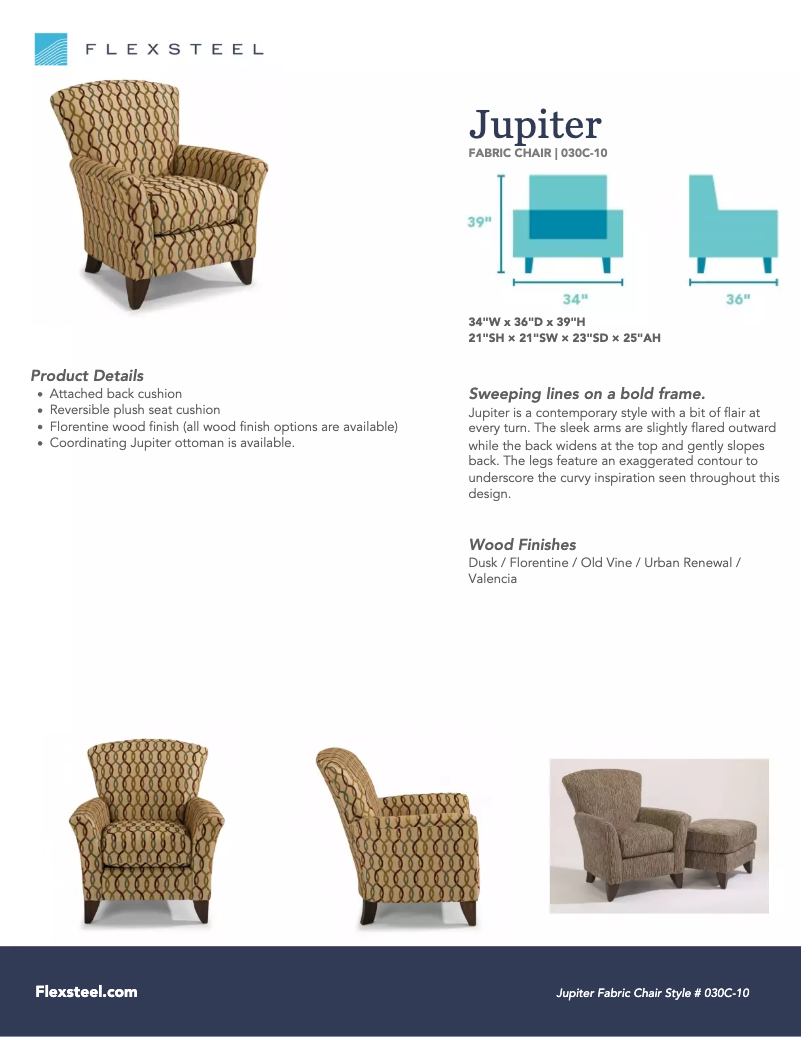 Page 1 of the manual User Manual Flexsteel Jupiter 030C-10