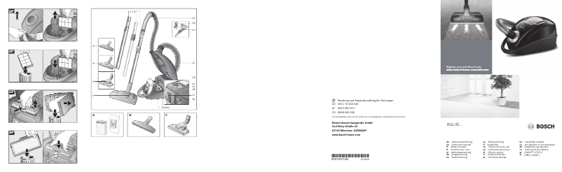 Page 1 of the manual User Manual Bosch BGL452100