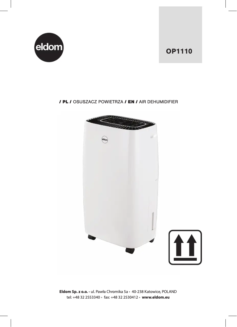 Page 1 of the manual User Manual Eldom Dess OP1110