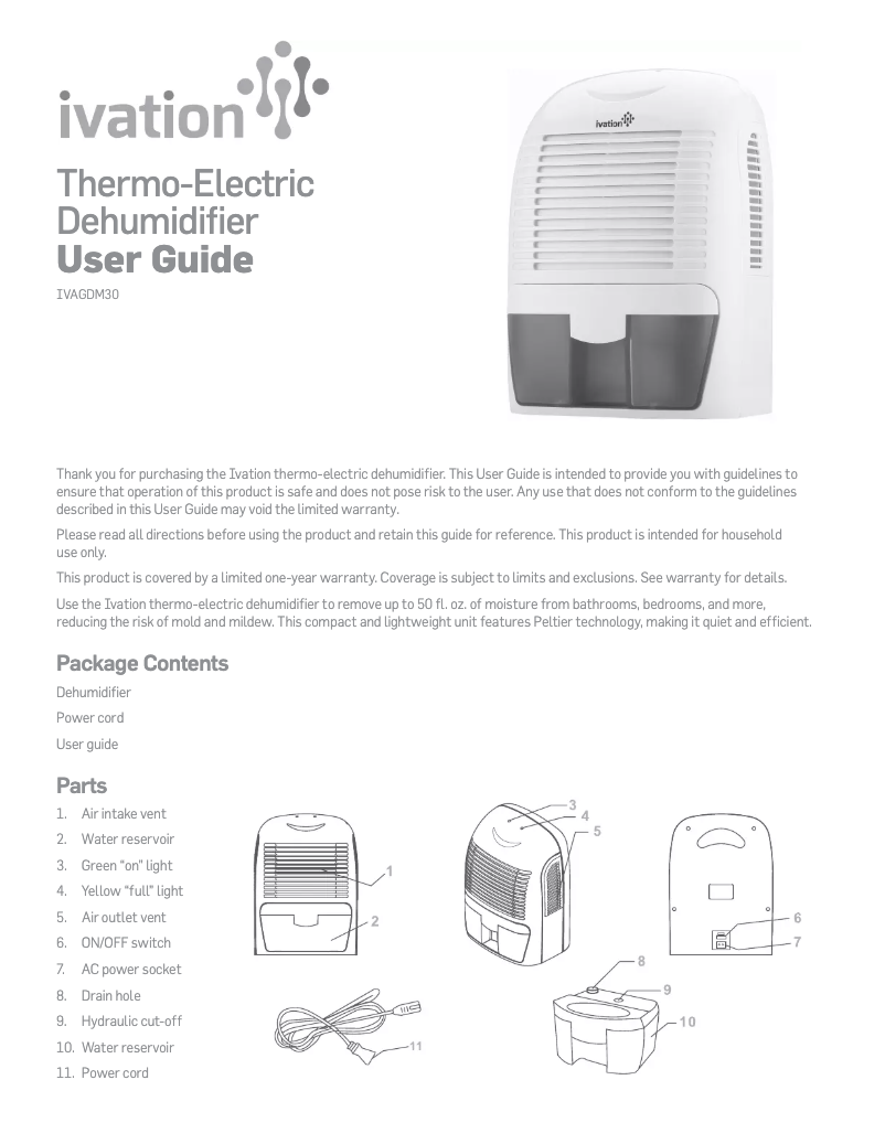 Page 1 of the manual User Manual Ivation IVAGDM30