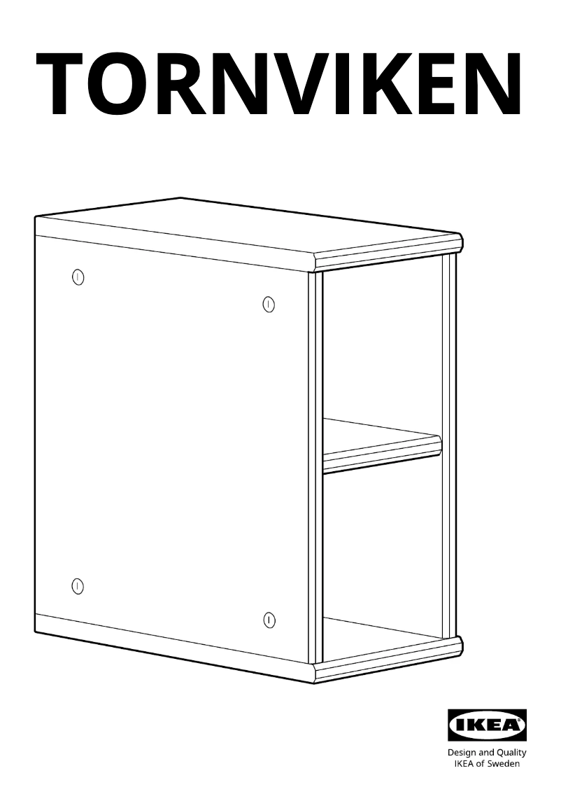 Page 1 of the manual User Manual Ikea TORNVIKEN 903.589.95