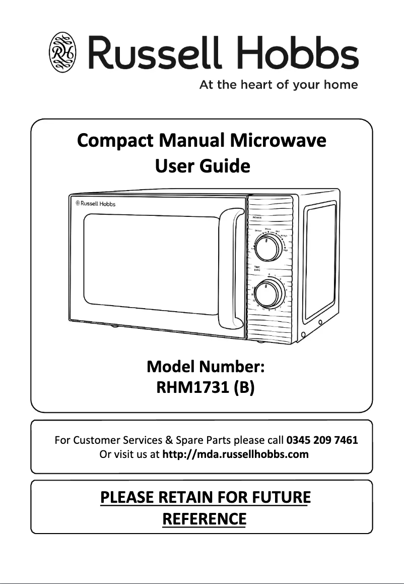 First page image of the manual for RHM1731