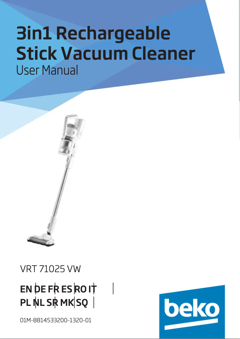 Page 1 of the manual User Manual Beko VRT 71025 VW