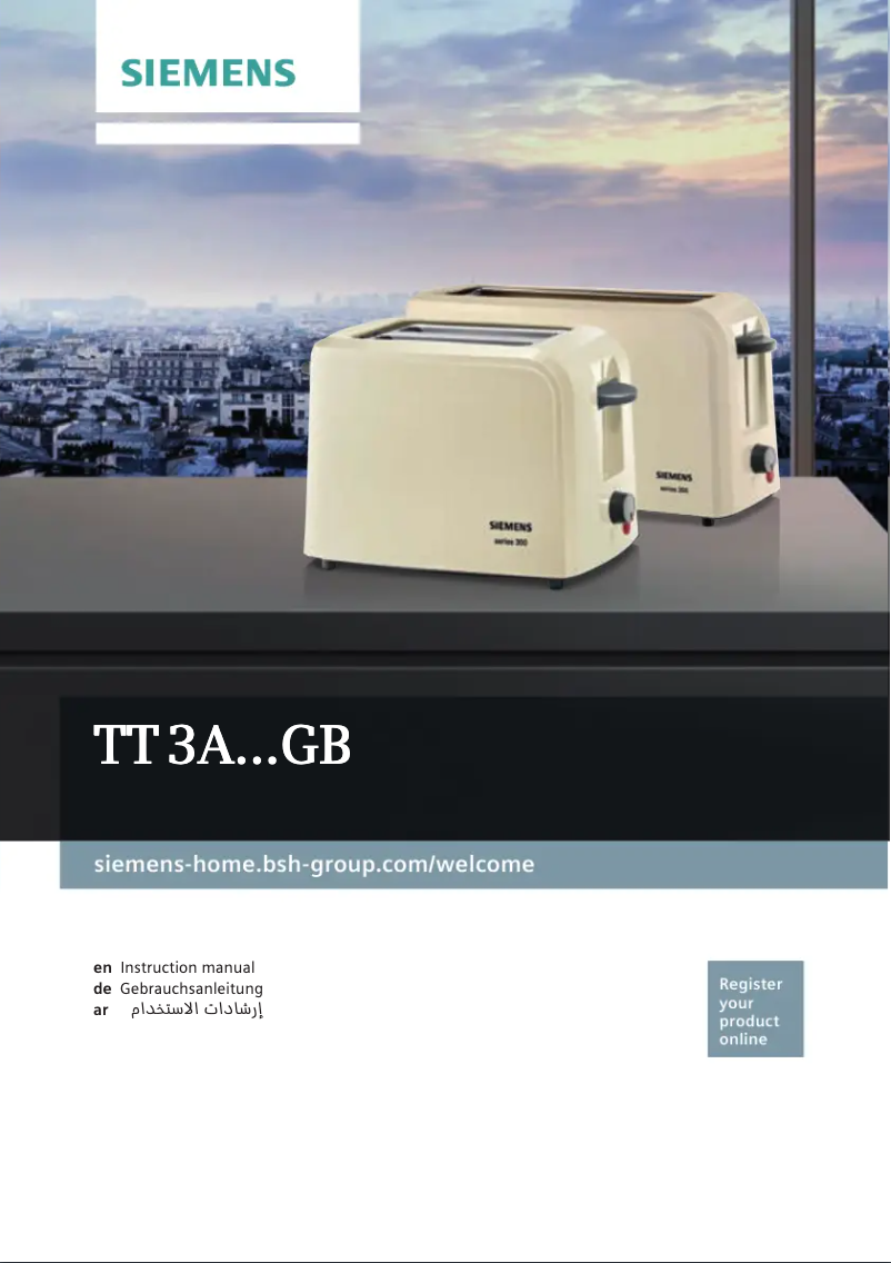 First page image of the manual for TT3A0103GB