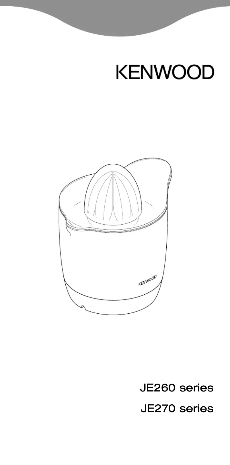 Page 1 of the manual User Manual Kenwood JE270