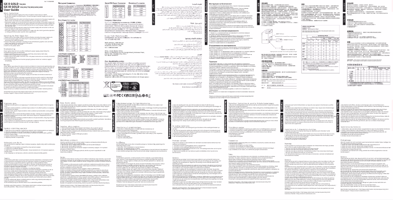 First page image of the manual for GX III Gold 1050