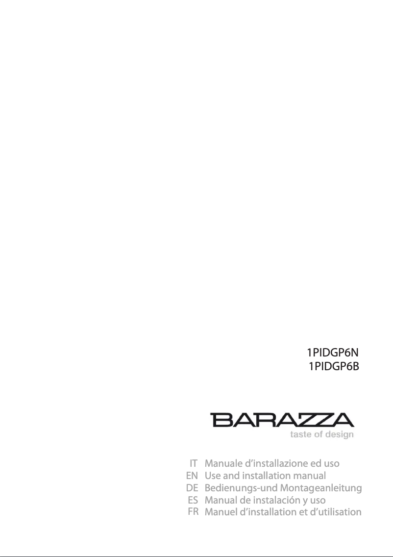 First page image of the manual for 1PIDGP6B