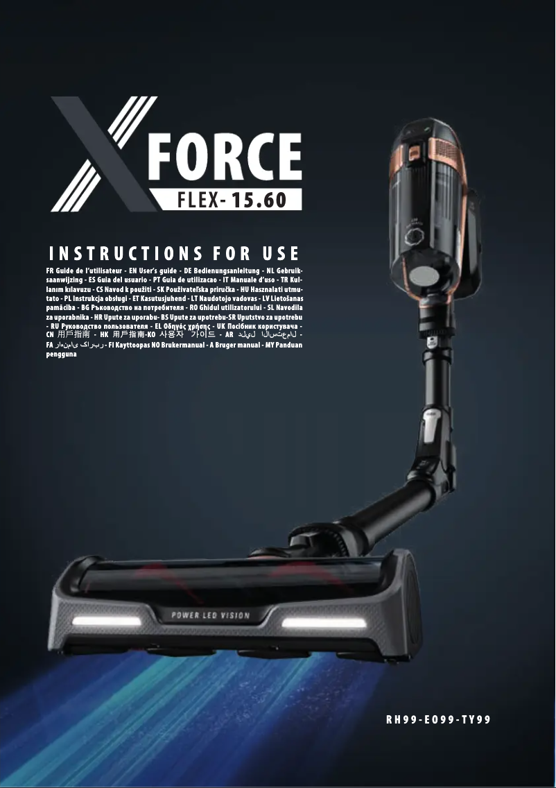 First page image of the manual for X-Force Flex 15.60