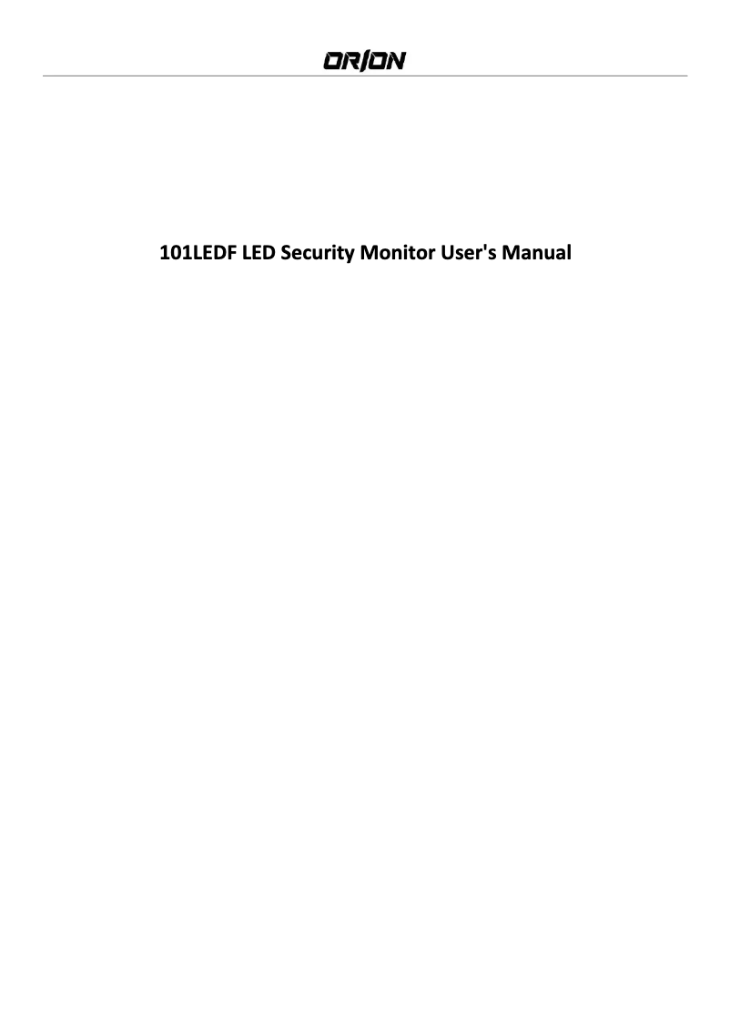 First page image of the manual for 101LEDF
