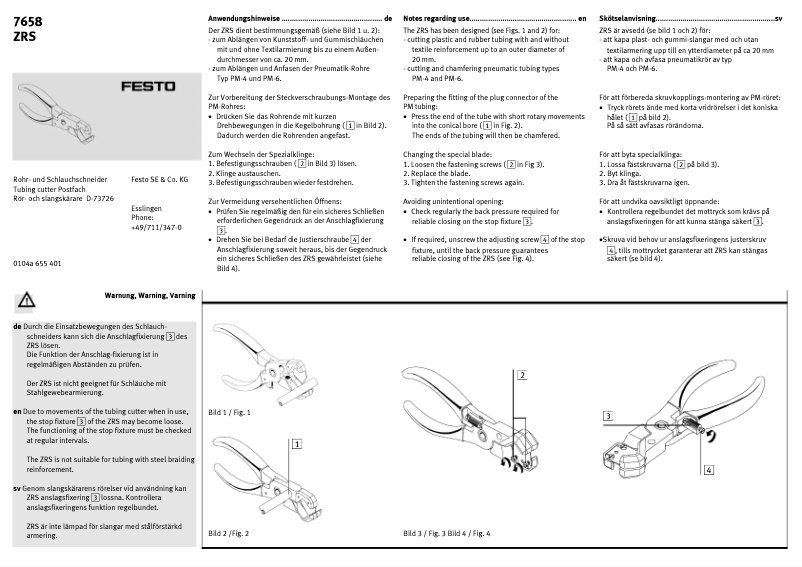 First page image of the manual for ZRS