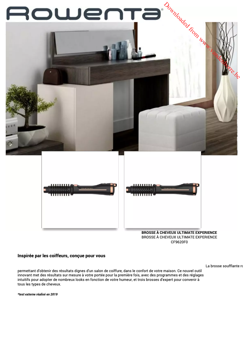 First page image of the manual for Ultimate Experience CF9620F0