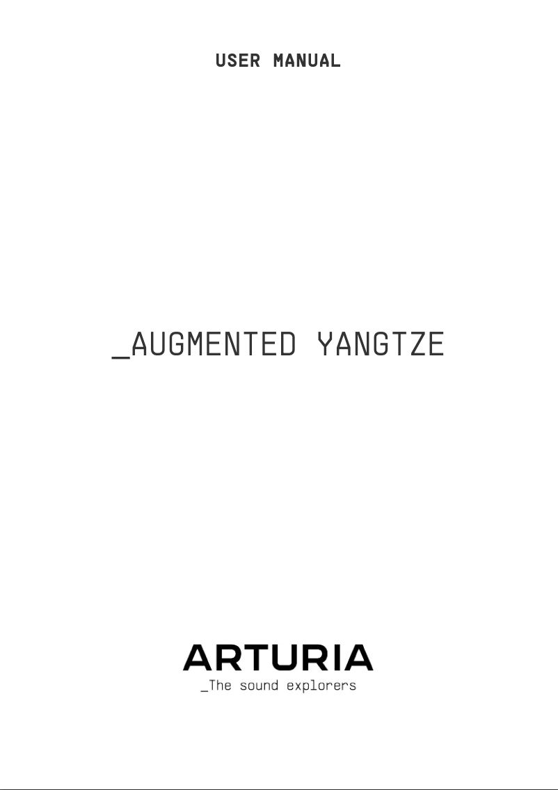 First page image of the manual for Augmented YANGTZE