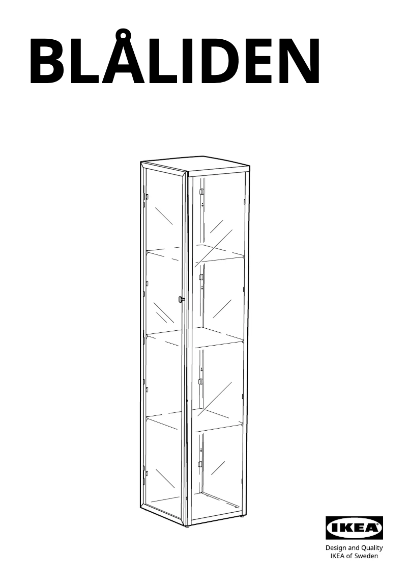 First page image of the manual for BLÅLIDEN 805.205.20
