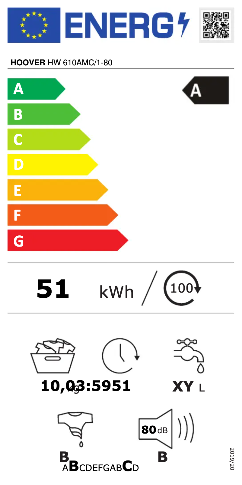 First page image of the manual for H-WASH 500 HW 610AMC/1-80