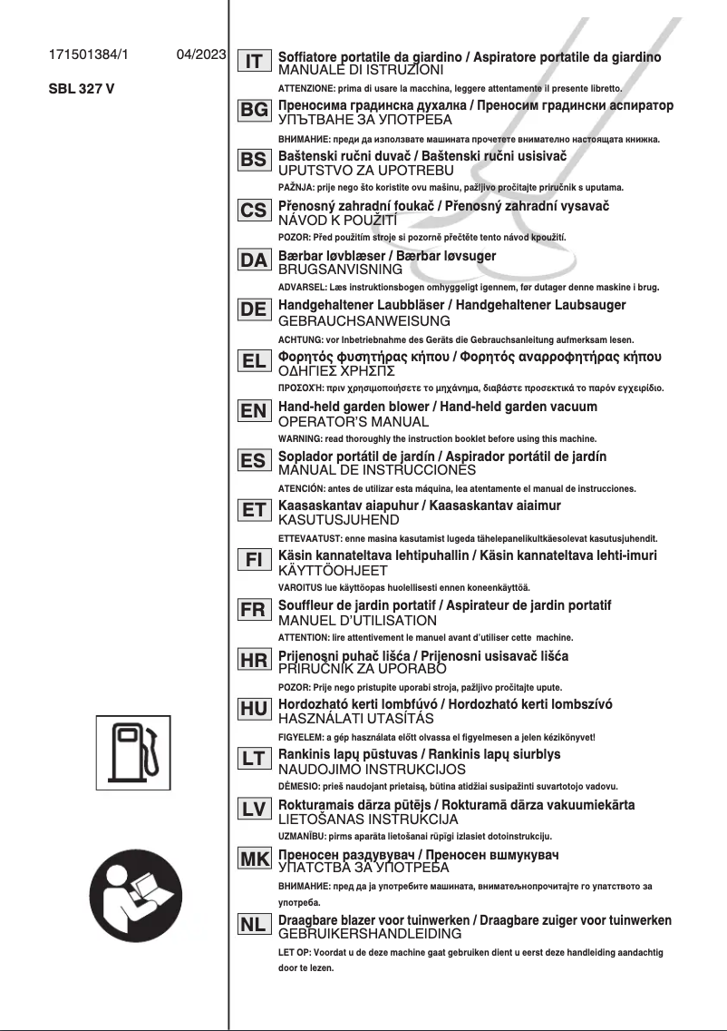 Page 1 of the manual User Manual Stiga BL 530