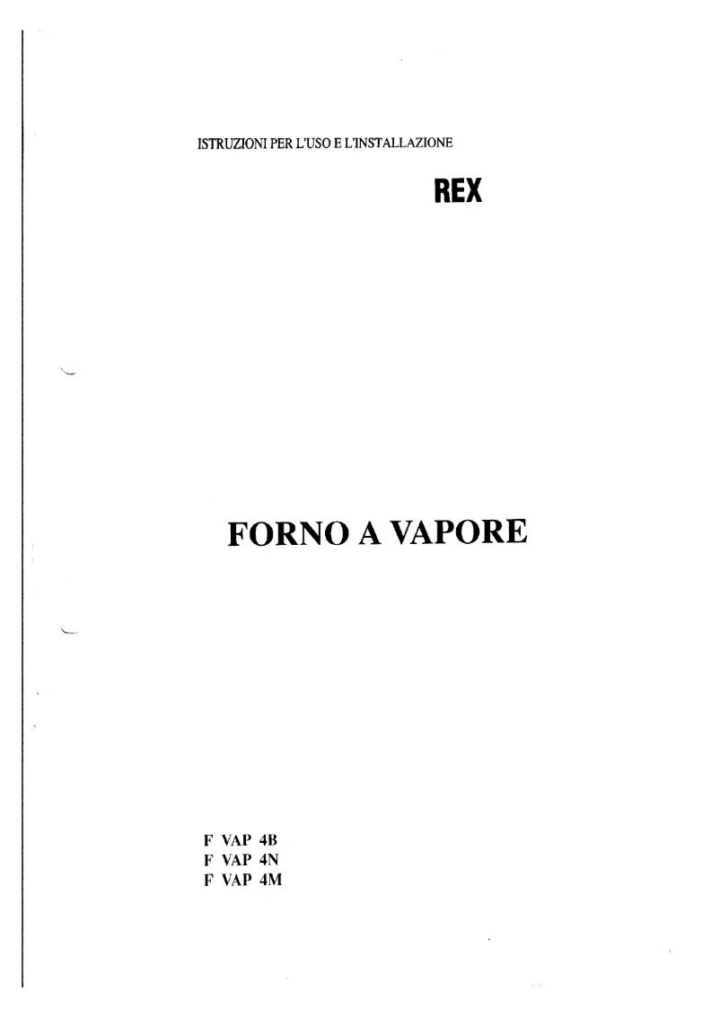 Page 1 of the manual User Manual Rex FVAP4B
