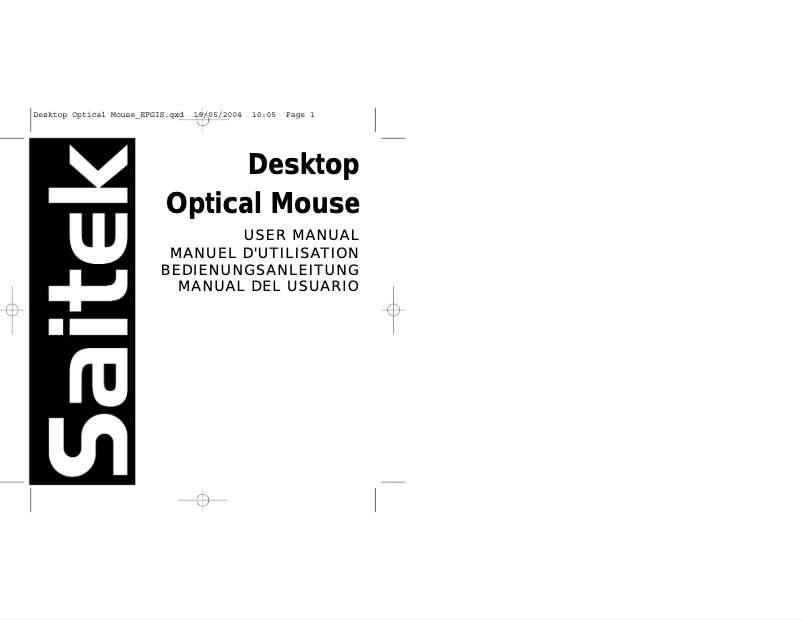 First page image of the manual for Desktop Optical Mouse