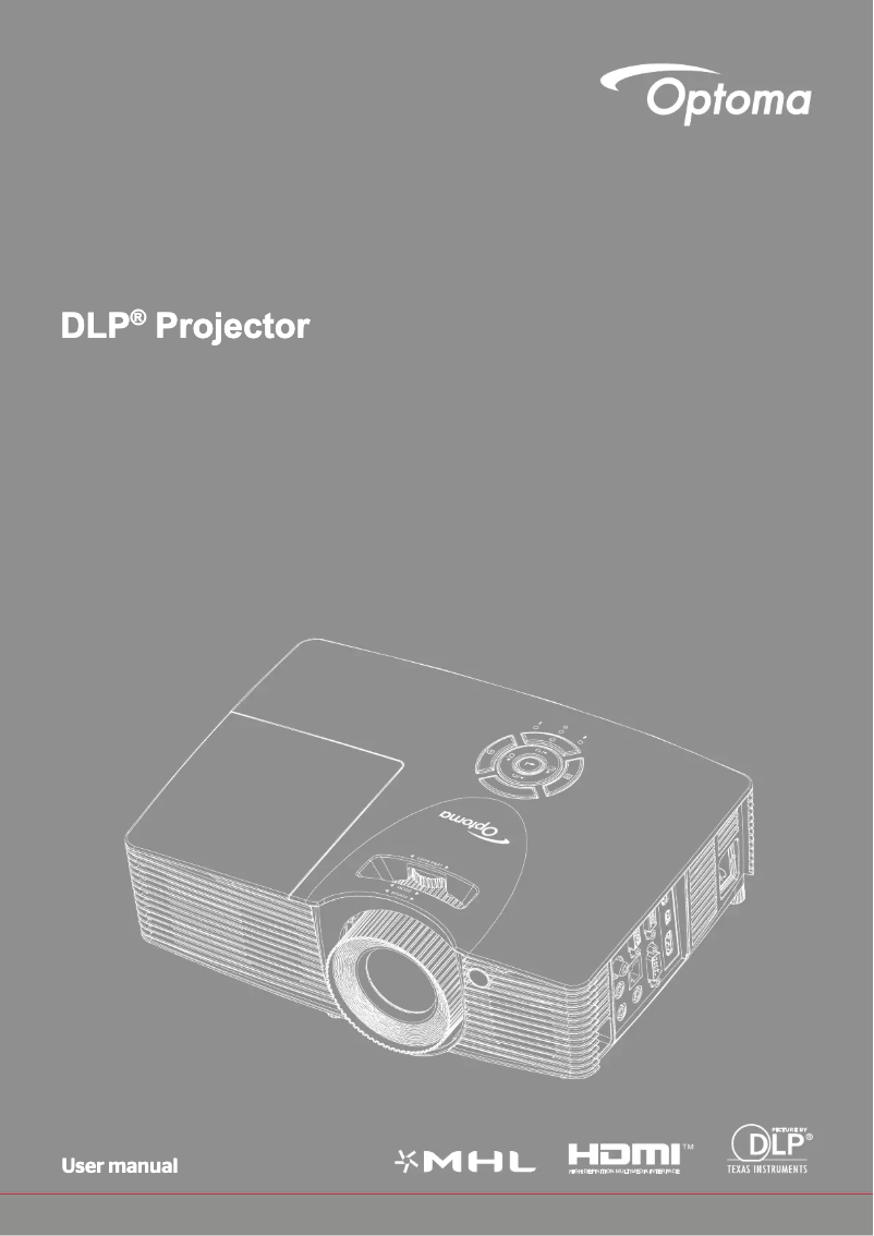 Page 1 of the manual User Manual Optoma EH416ED