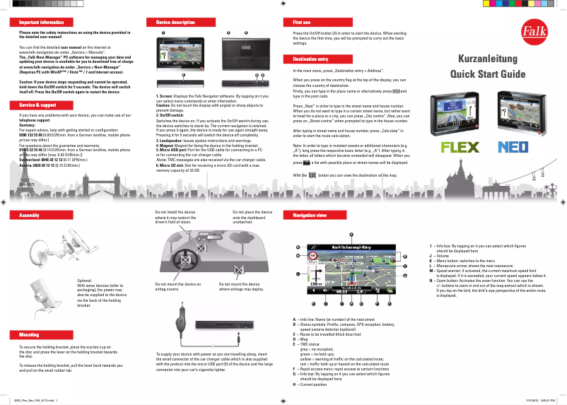 First page image of the manual for Neo 550