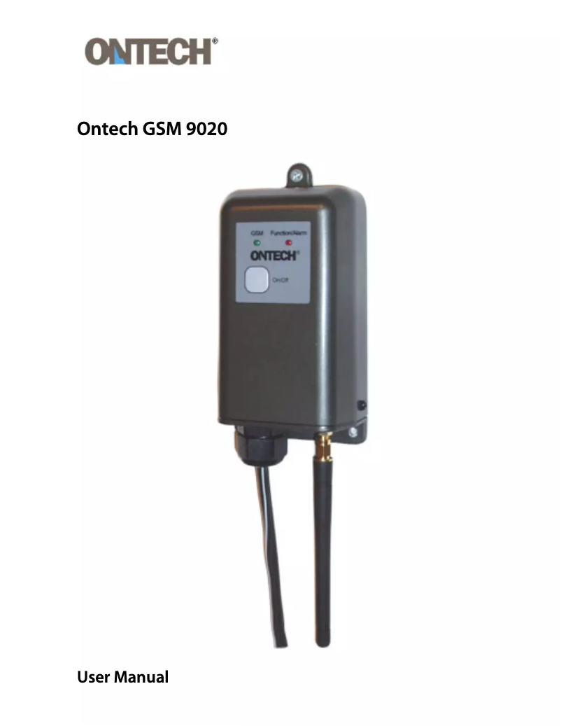 First page image of the manual for GSM 9020