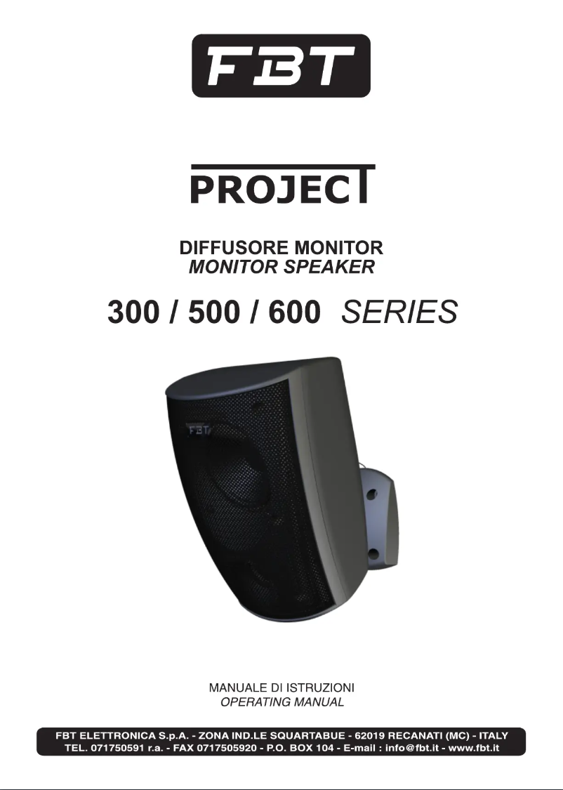 First page image of the manual for Project 320