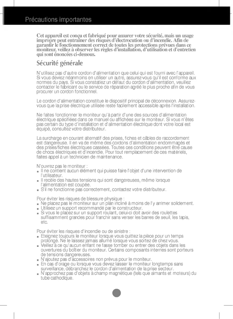 Page 1 of the manual User Manual LG 775FT